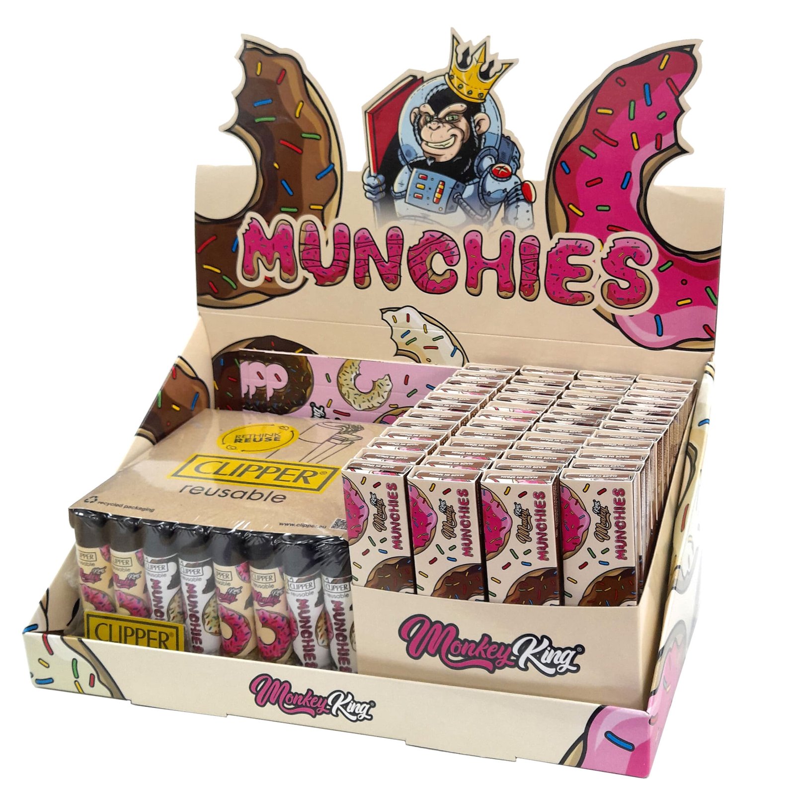 Papel Monkey King Pack King Size Slim & Clipper Munchies