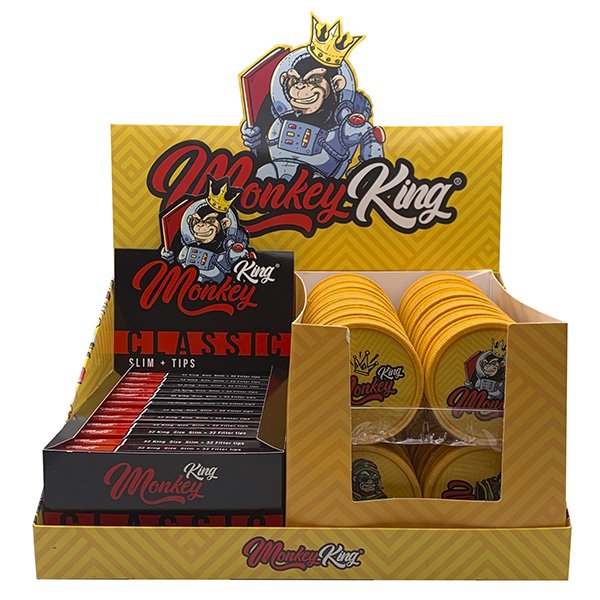 Papel Monkey King Pack King Size Slim Tips & Grinder Yellow