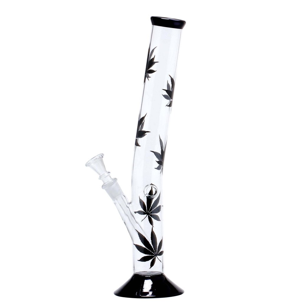 Bong Cristal Black Leaves 35 cm.
